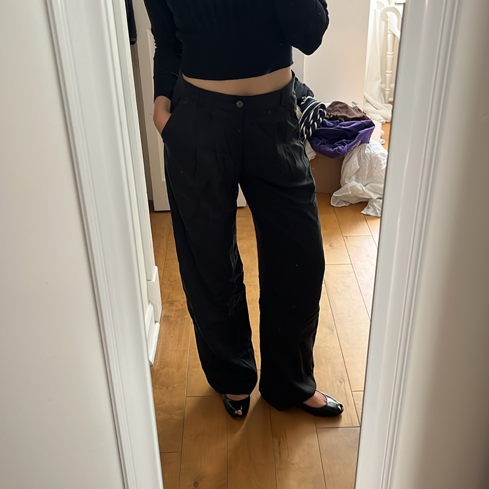 SOLD - NWT REFORMATION mid-rise mason black pant size 4 - Picture 2 of 12